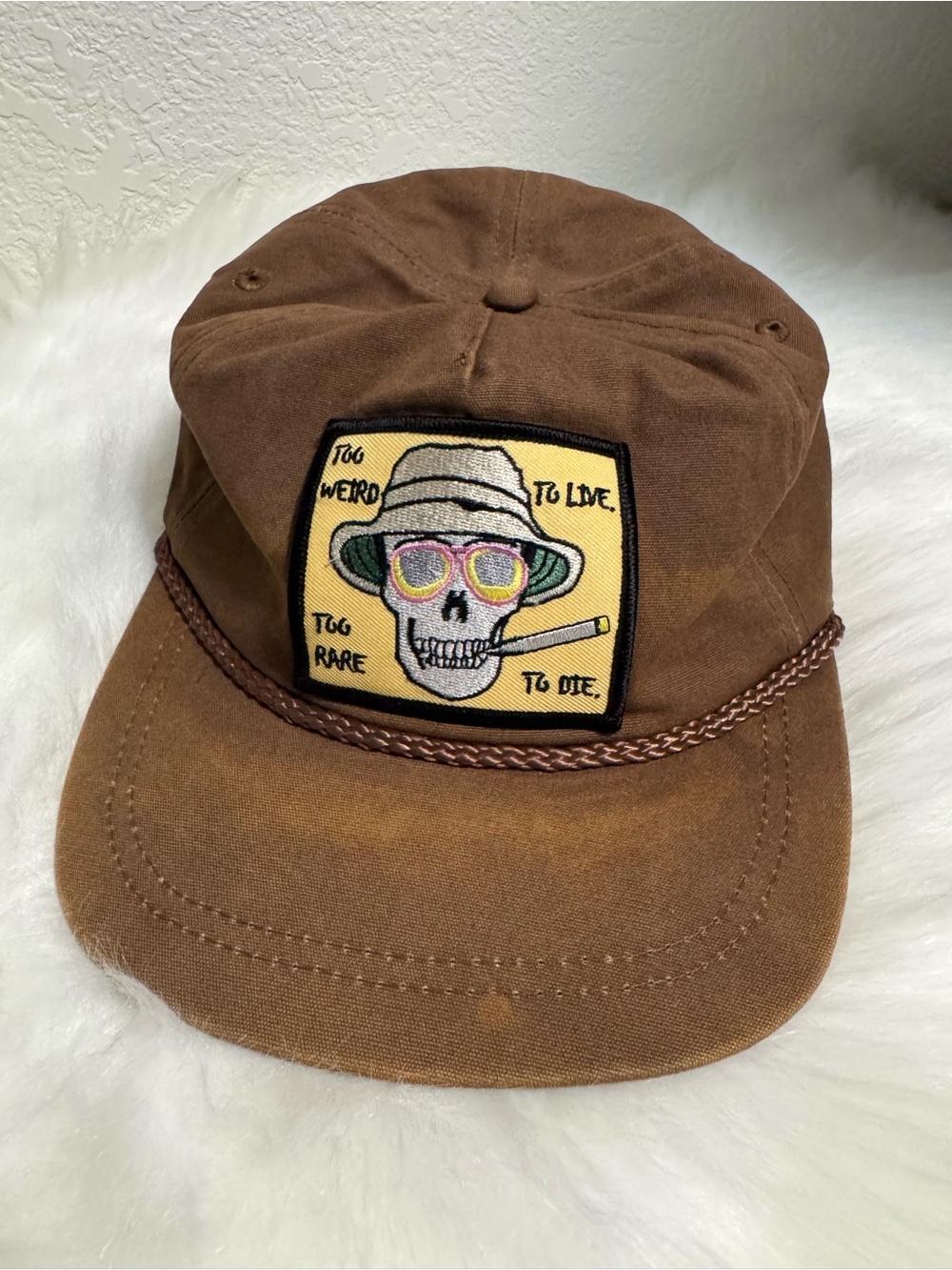 SNAG Brown Skull Patch Cotton Cap